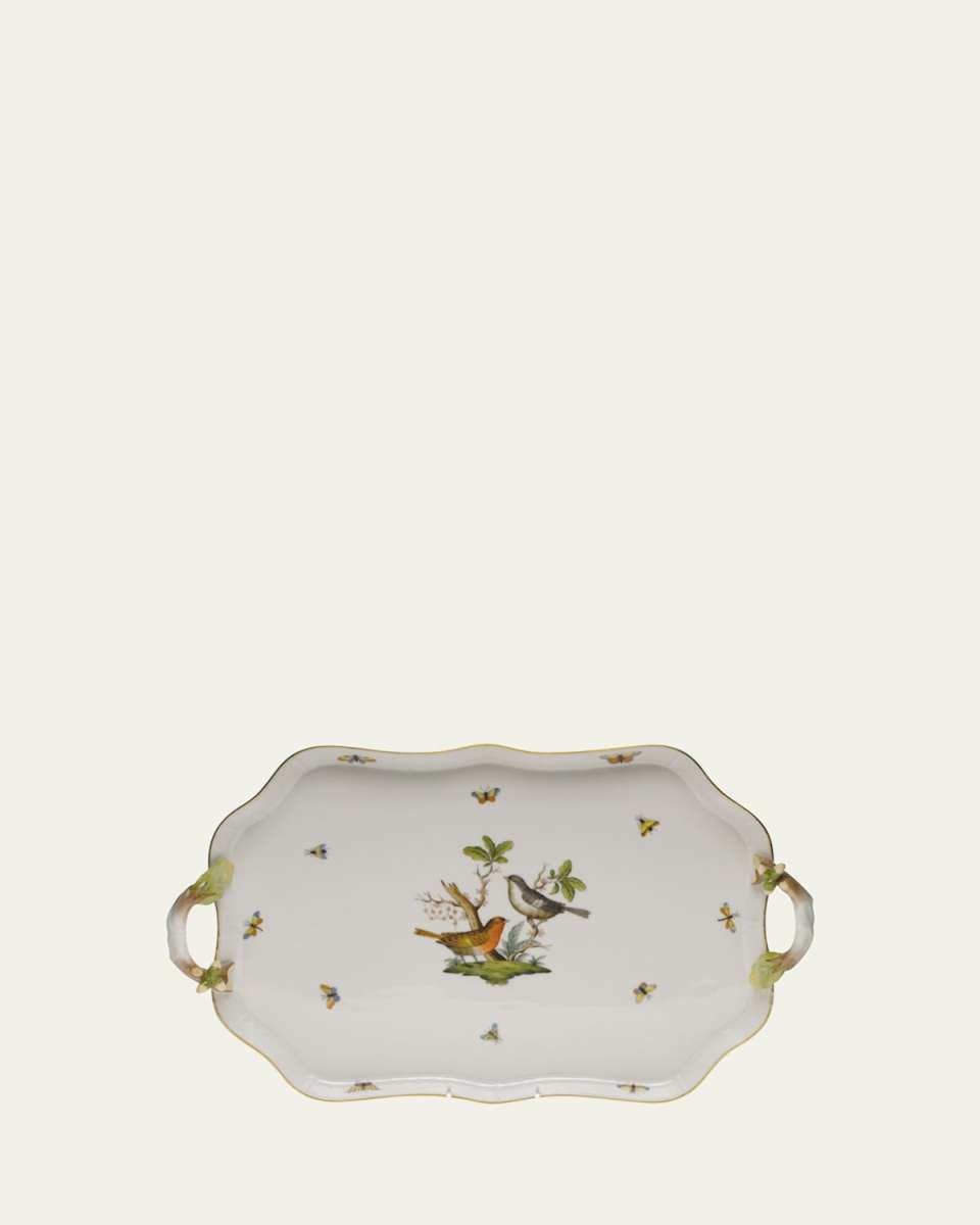 Rothschild Bird Rectangular Tray with Branch Handles